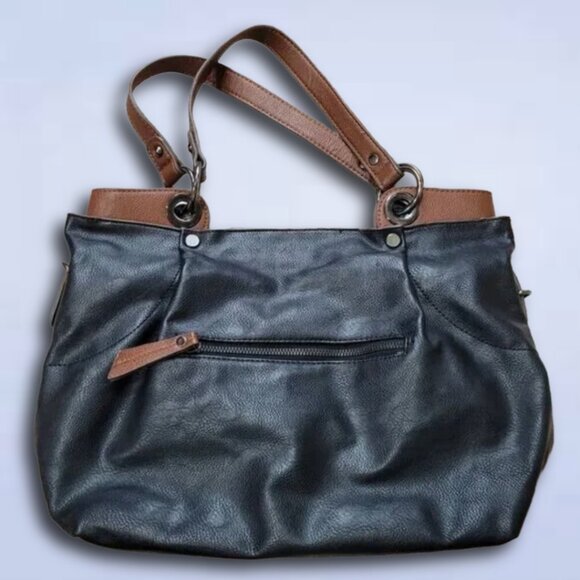 Clarks Black and Brown Leather Purse‎ with Removable Clutch - Picture 2 of 15